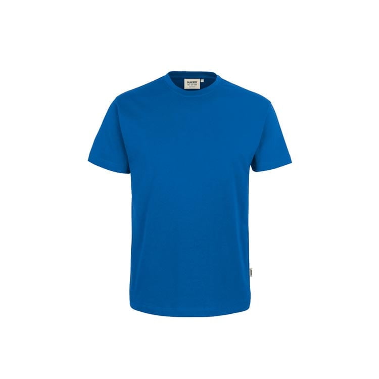 Niebieski gruby t-shirt męski z bawełny Hakro 293