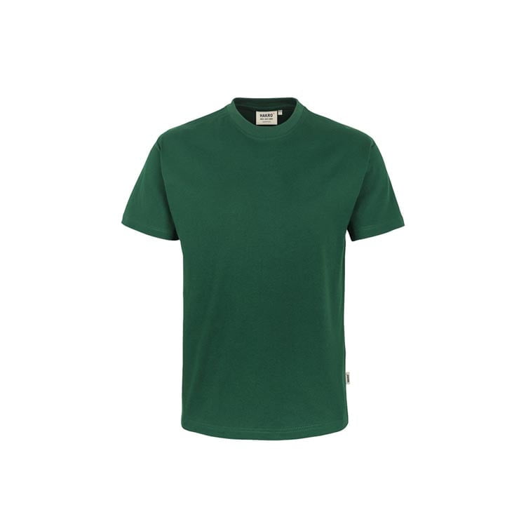 Zielony gruby t-shirt męski z bawełny Hakro 293