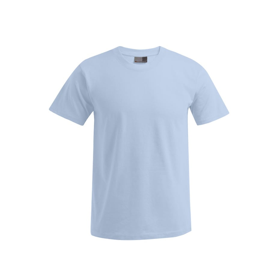 Błękitna koszulka z drukowanym własnym logo Promodoro Premium 3000/3099