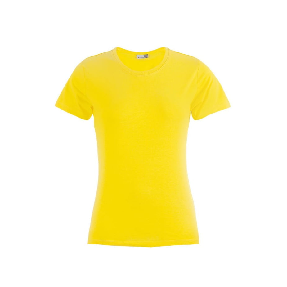 Żółta damska koszulka z bawełny Promodoro Premium 3005