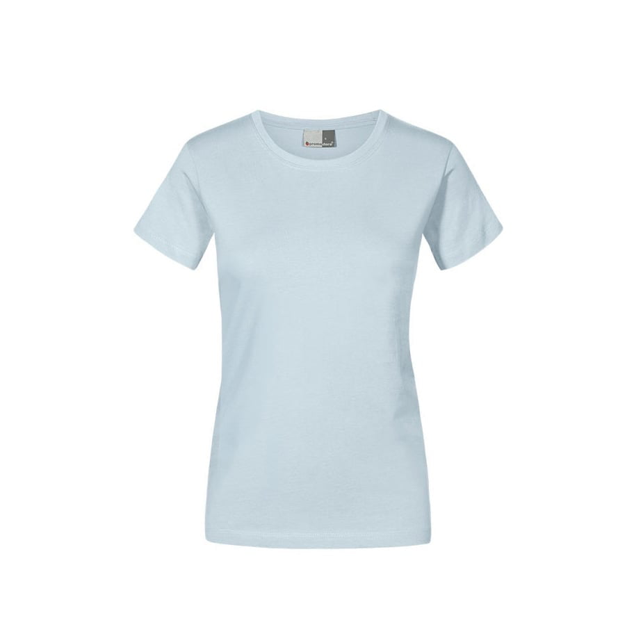 Błękitna damska koszulka z bawełny Promodoro Premium 3005