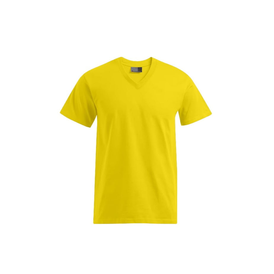 Żółta męska koszulka w serek z własnym logo Promodoro 3025