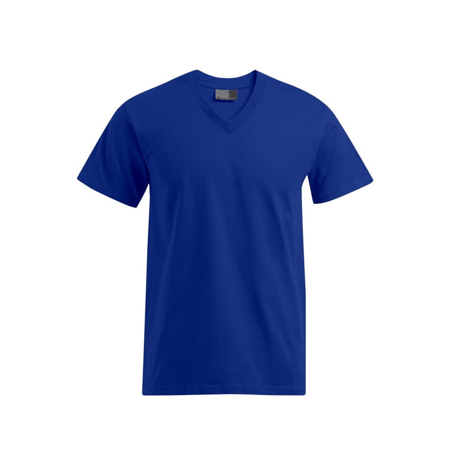 Niebieska męska koszulka w serek z własnym logo Promodoro 3025