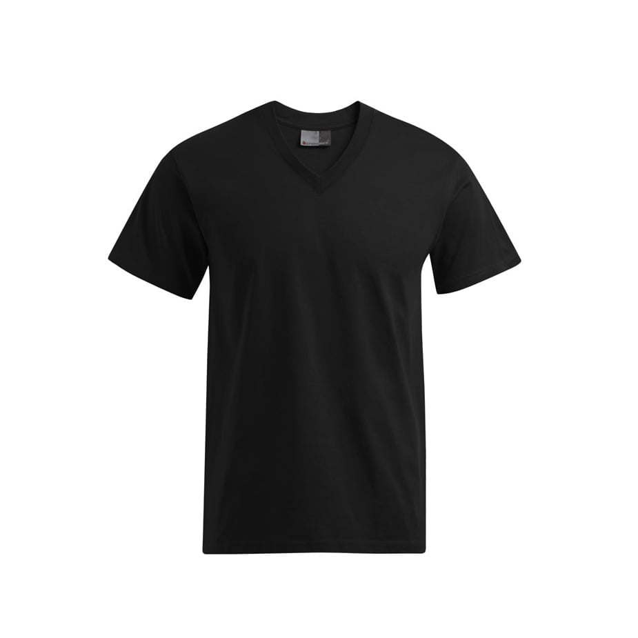 Czarna męska koszulka w serek z własnym logo Promodoro 3025