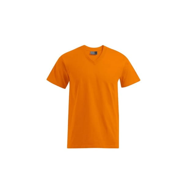 Pomarańczowa męska koszulka w serek z własnym logo Promodoro 3025