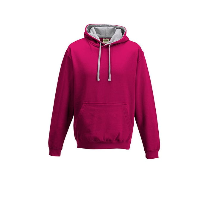 Hot Pink/ Heather grey - Bluza z kapturem Varsity Hoodie