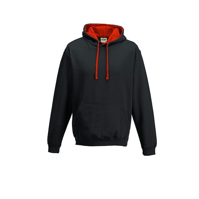 Jet Black/Fire Red - Bluza z kapturem Varsity Hoodie