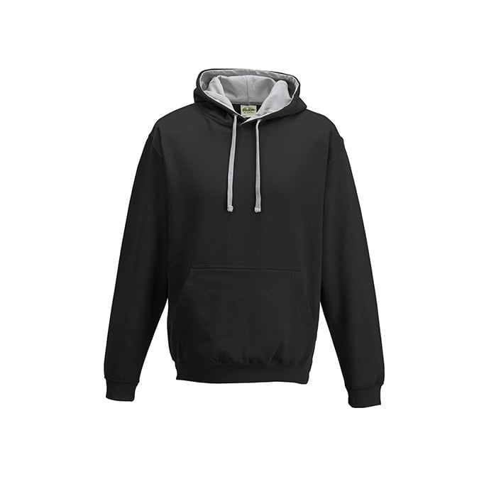 Jet Black/Heather Grey - Bluza z kapturem Varsity Hoodie