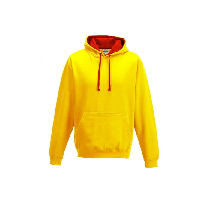 Sun Yellow/ Fire Red - Bluza z kapturem Varsity Hoodie