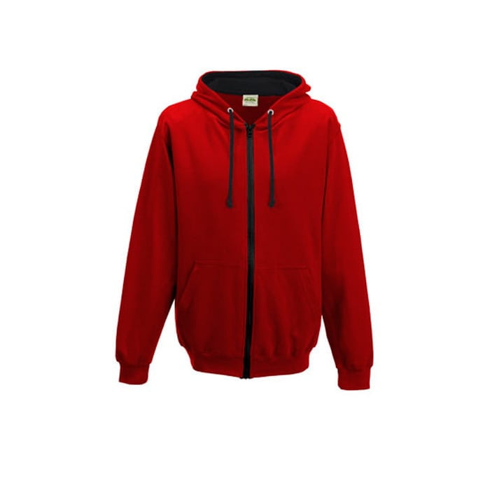 Fire Red/Jet Black - Bluza dwukolorowa Varsity Zoodie