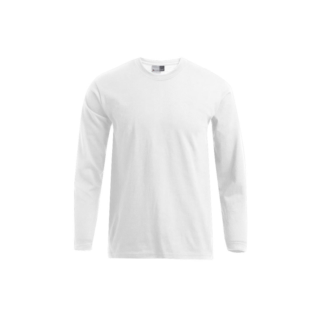 Men's white longsleeve Premium Promodoro 4099