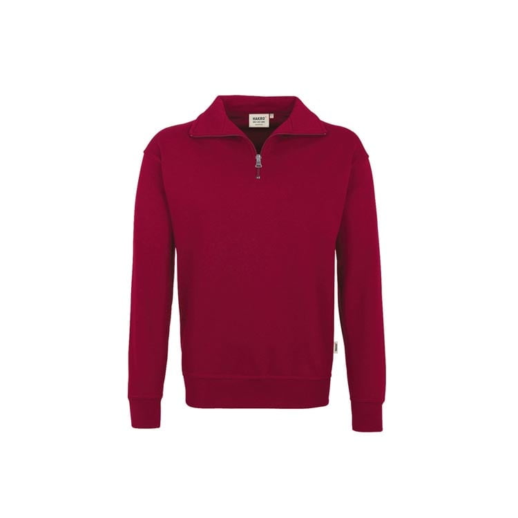 Burgundy - Bluza premium z półzamkiem 451