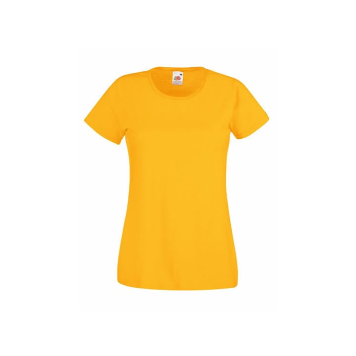Damska koszulka żółta bawełniana Fruit of the Loom Valueweight T 61-372-0
