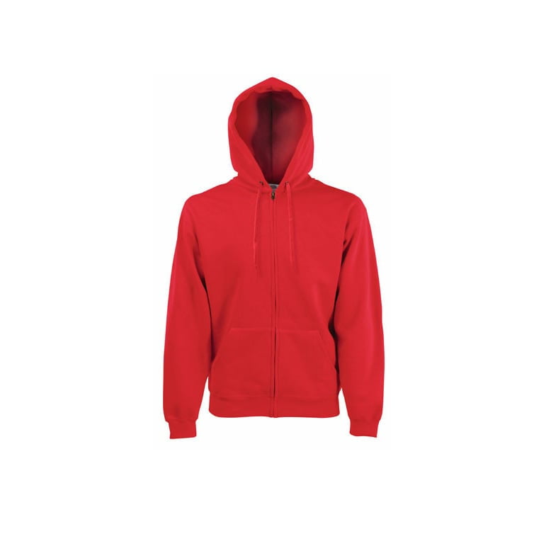 Red - Klasyczna bluza z zamkiem Hooded