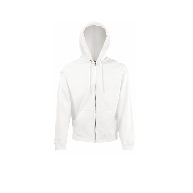 White - Klasyczna bluza z zamkiem Hooded