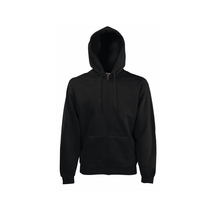 Black - Bluza z zamkiem Premium Hooded