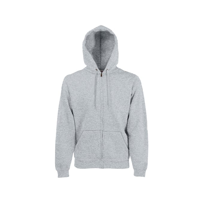 Heather Grey - Bluza z zamkiem Premium Hooded