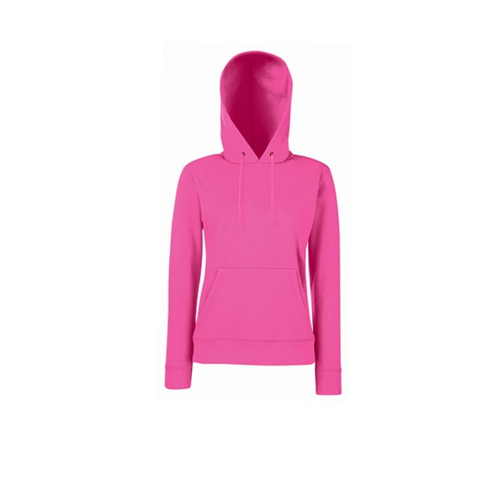 Fuchsia - Klasyczna bluza z kapturem Lady-Fit