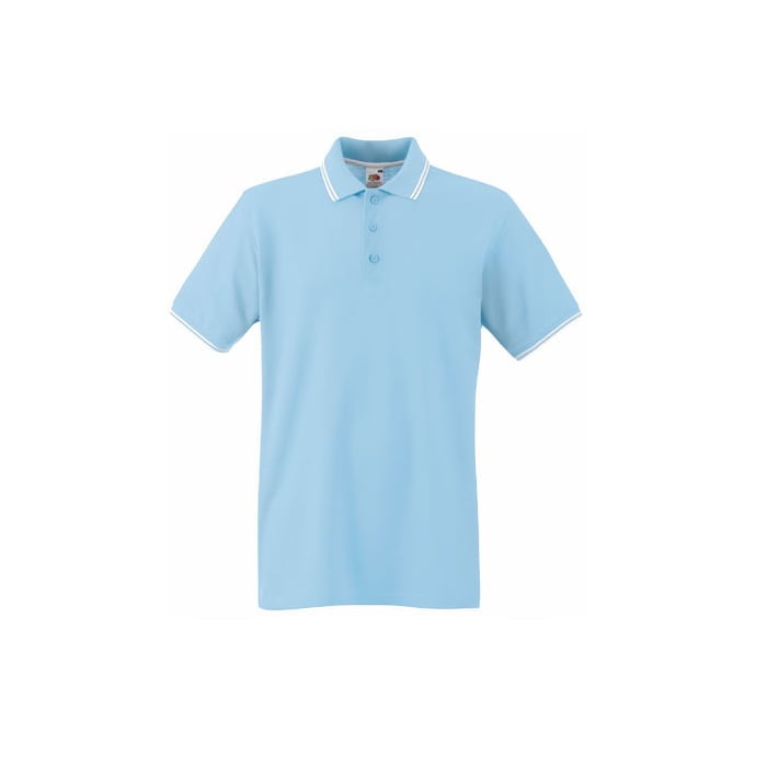 Sky Blue - Koszulka polo Tipped