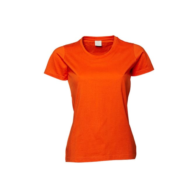 Orange - Damski T-Shirt Basic Tee