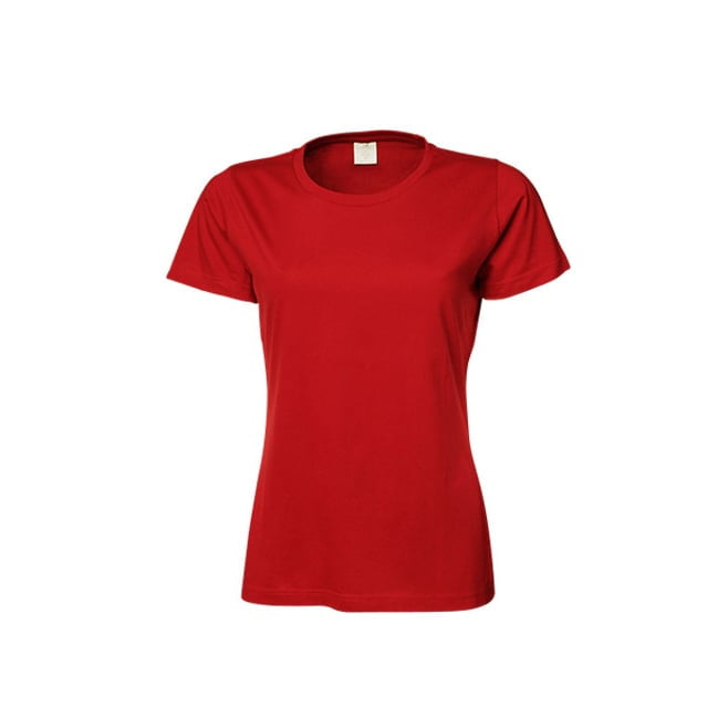 Red - Damski T-Shirt Basic Tee