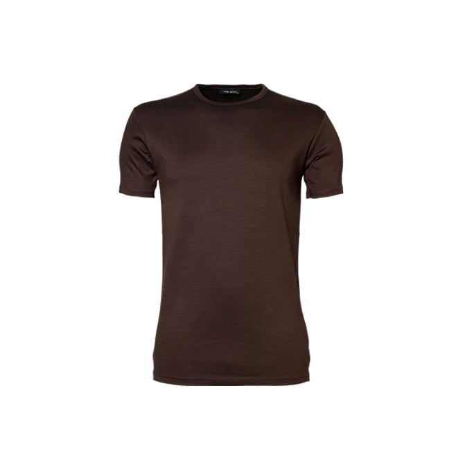 Brązowy t-shirt męski Tee Jays Interlock Tee 520
