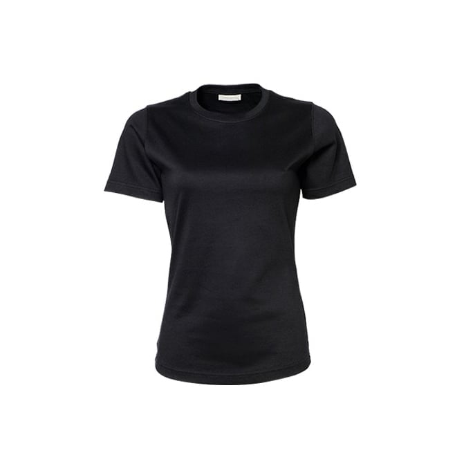 Czarna koszulka damska z bawełny organicznej Tee Jays Interlock Tee 580