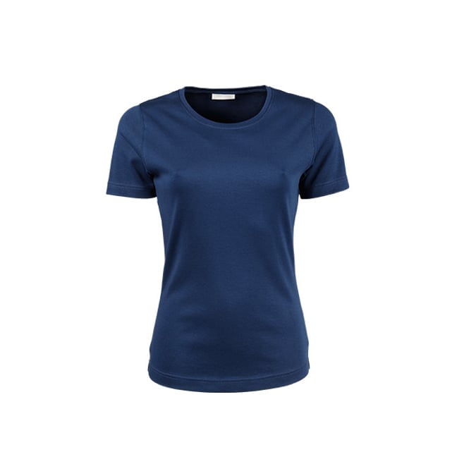 Granatowa koszulka damska z bawełny organicznej Tee Jays Interlock Tee 580
