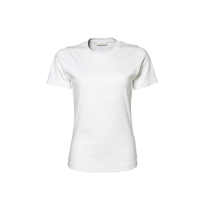 Biała koszulka damska z bawełny organicznej Tee Jays Interlock Tee 580