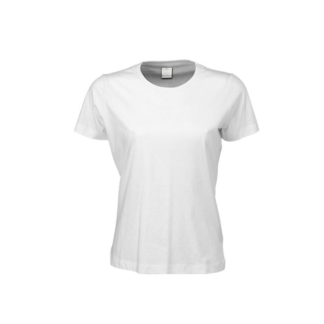 Damska biała koszulka bawełniana z własnym haftowanym logo Sof Tee Tee Jays 8050