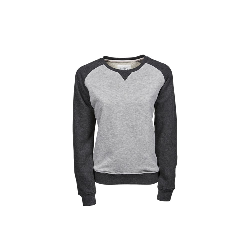 Heather Grey - Damska dwukolorowa bluza Urban