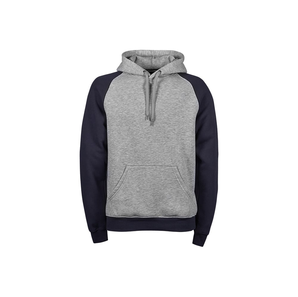 Heather Grey/Navy - Damska dwukolorowa bluza Hooded