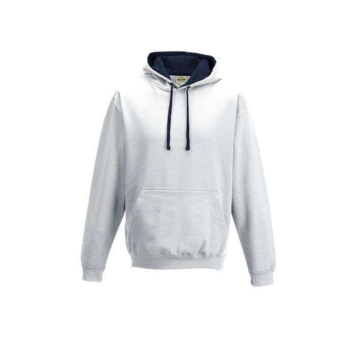 Arctic White/French Navy - Bluza z kapturem Varsity Hoodie