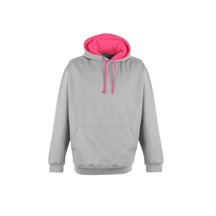 Heather Grey/Electric Pink - Bluza z kapturem Superbright