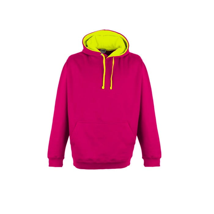 Hot Pink/Electric Yellow - Bluza z kapturem Superbright