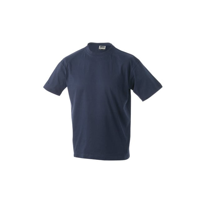 Granatowa męska koszula z własnym drukiem firmowym Round t-medium James & Nicholson JN001