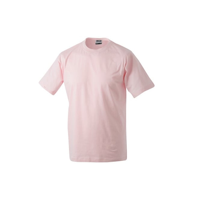 Różowa koszulka męska James & Nicholson JN002