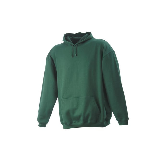 Dark Green - Męska bluza bez zamka Hooded Jacket