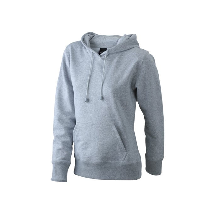 Heather Grey - Damska bluza bez zamka Hooded Jacket