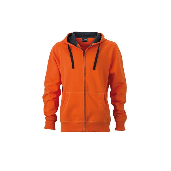 Dark Orange - Męska bluza Hooded Jacket