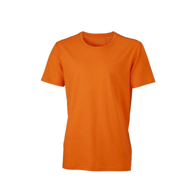 Orange/Navy - Męski T-Shirt Urban