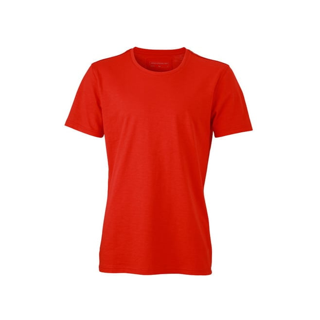 Tomato/Navy - Męski T-Shirt Urban