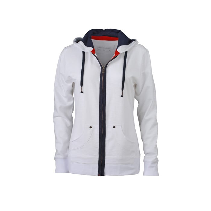 White - Damska bluza z kapturem Urban Hooded