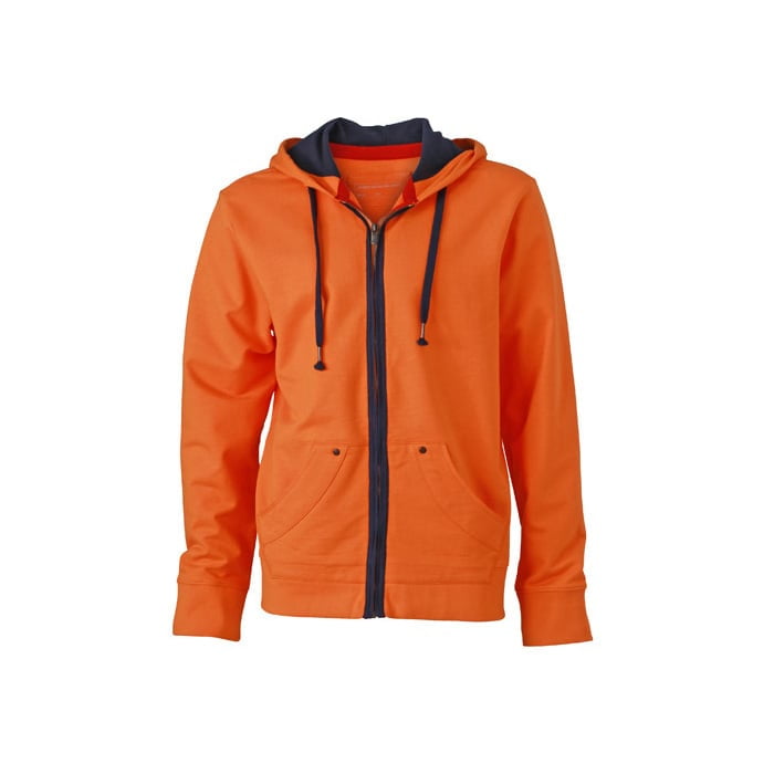 Orange - Męska bluza z kapturem Urban Hooded