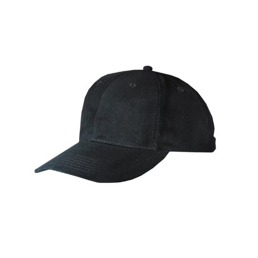 czarna 6-panelowa czapka z haftem