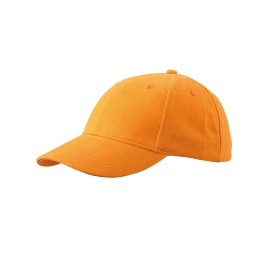 pomarańczowa 6-panelowa czapka z haftem