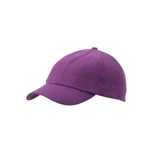 fioletowa czapka reklamowa z nadrukiem
