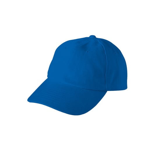 niebieska czapka reklamowa z nadrukiem