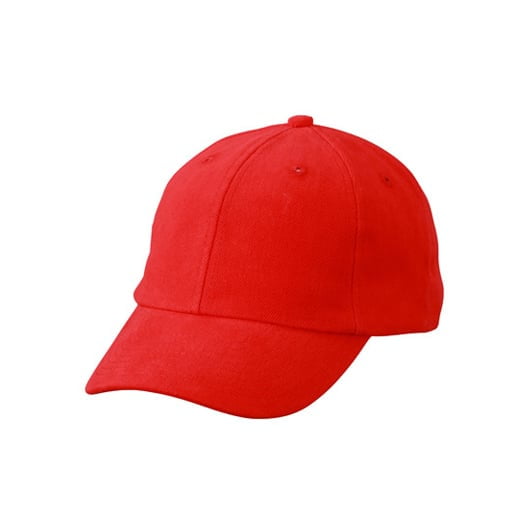 jasnoczerwona czapka reklamowa z nadrukiem