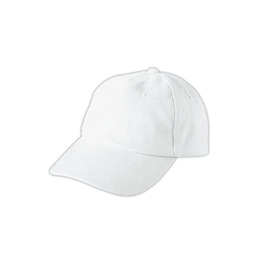 biała czapka reklamowa z nadrukiem